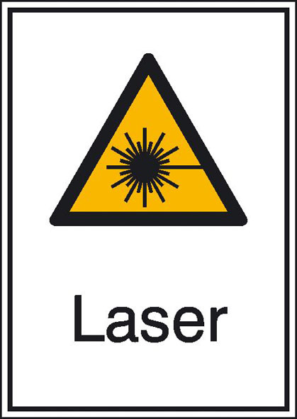 Panneau d'avertissement : laser
