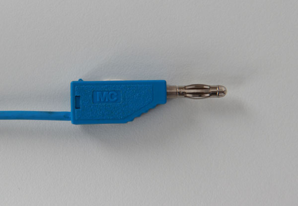 Câble d'expérimentation 32 A, 100 cm, bleu
