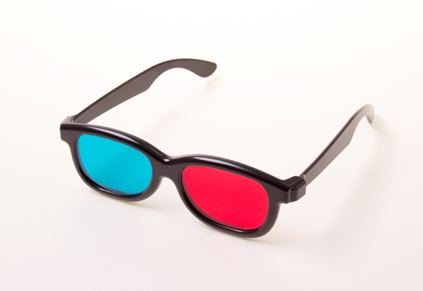 Lunettes en 3D rouge et cyan