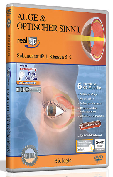 DVD : œil et  vision I - Logiciel real3D