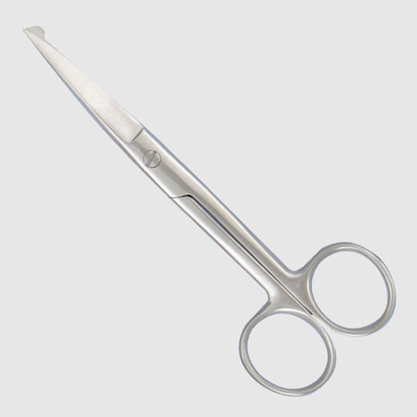 Ciseaux à dissection, un bout arrondi, 130 mm