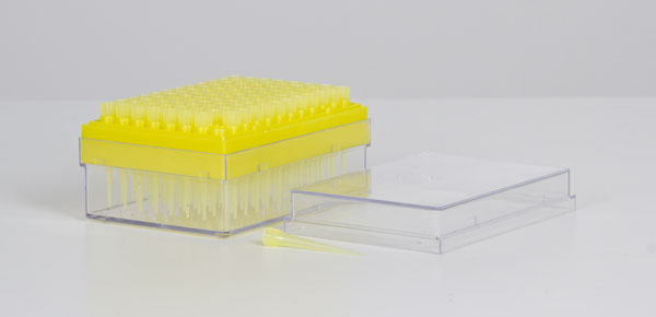 Pointes pour pipettes 2 - 200 µL, en rack de 96 pièces