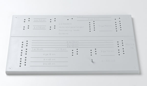 Rangement des câbles pour U1 et U6, RAL 7035 gris clair