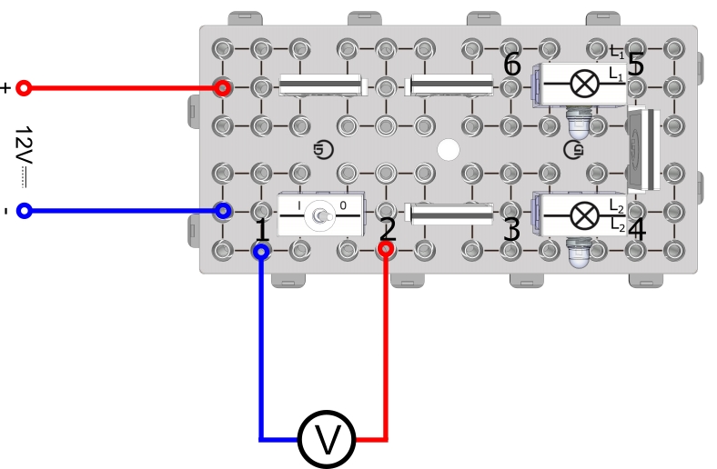 Mesure de la tension dans un circuit électrique simple