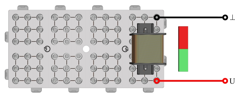 Induction électromagnétique avec aimant droit et bobine - Numérique