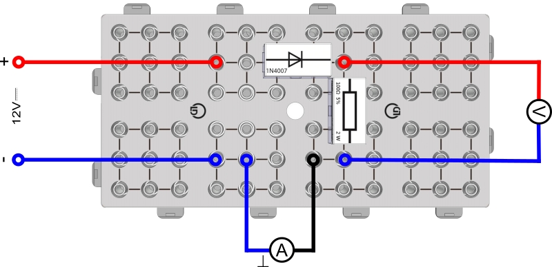 Protection contre l'inversion de polarité par diodes