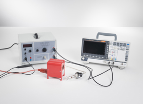 Expérience de Franck-Hertz avec le mercure - Tracé avec l'oscilloscope