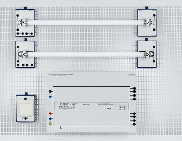 Circuits d'installation avec lampes fluorescentes (système modulaire)